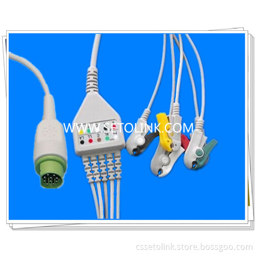 Siemens 5 Leads Clip ECG Cable